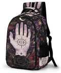Floral Palm Star Art Printed Unisex Backpack With Large Capacity For Everyday Carry And Daily Use Durable Polyester Daypack