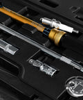 Three Eighth Inch Drive Torque Wrench Set With Magnetic 12 Point Spark Plug Sockets 14Mm And 16Mm Spark Plug Gap Tool in case