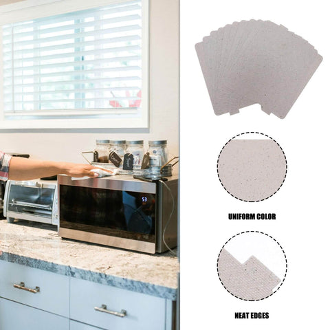 10 Pack Microwave Oven Mica Sheets Heat Insulation Cover Cuttable Design For Easy Replacement And No Fuss Installation Compatible