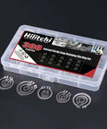 External Circlip Snap Ring Set For Retaining Clips, 15 Metric Sizes Including 4 5 6, 304 Stainless Steel, Rust Resistant, 300 Piece Assortment, Hilitchi