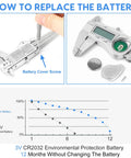 IP54 Waterproof Digital Caliper Tool No Frills With Large LCD Screen Stainless Steel Vernier Caliper battery replacement guide