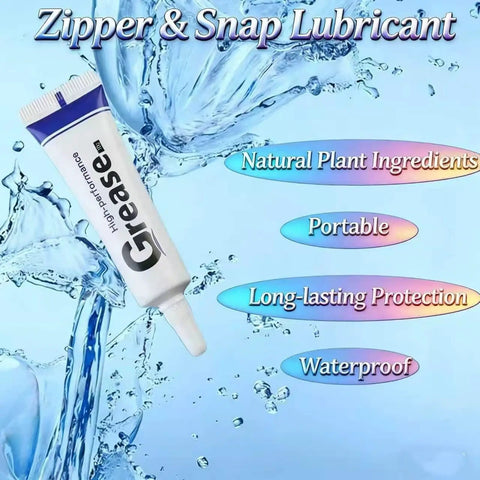Pro Grade Zipper Lubricant That Works Waterproof Zipper Lube For Metal And Plastic Zippers with water splash background