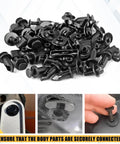 Badass 100 Piece Car Body Screw And Bolt Kit Featuring Universal U Screws Fasteners for bumper repair and vehicle trim detailed view.