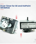 GE Dryer WE4M532 Timer Replacement Part side and back view