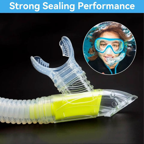 Close-up of PVC Snorkel Mouthpiece Replacement For Regulators And Scuba Gear With Comfort Fit showing strong sealing performance