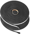 Kick Those Stubborn Drafts With Heavy Duty Foam Seal Tape For Doors And Windows Soundproof Weather Stripping Single Sided Cushioned Gap Filler Blocks Chill Air And Hiss 3 8 By 3 16 2 Rolls - Two rolls of black foam tape on a white background.