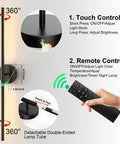 Touch and remote control features of Set Of Two Rechargeable Battery Wall Sconces With Remote Dimming 3000K To 6000K Adjustable Led Light.