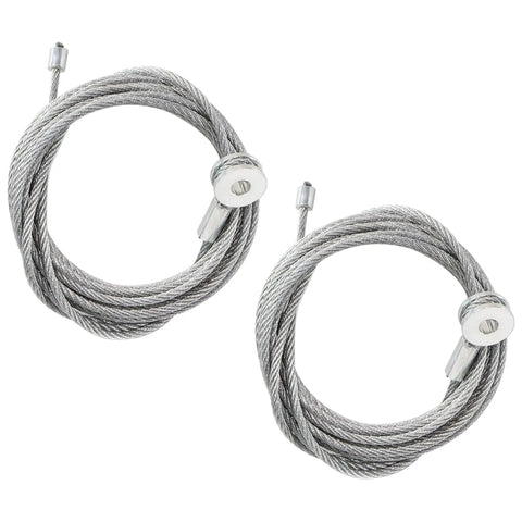 Two Pack 150 Inch Heavy Duty Galvanized Steel Ramp Door Cable Kit For Enclosed Cargo Trailers, Fits 12.5 Foot Doors