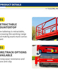 Heavy Duty Hydraulic Scissor Lift Cart With Adjustable Height Work Platform For Industrial Hubs And Pro Crews with retractable countertop and track options.