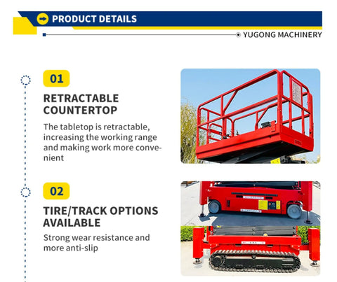 Heavy Duty Hydraulic Scissor Lift Cart With Adjustable Height Work Platform For Industrial Hubs And Pro Crews with retractable countertop and track options.