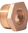 Lead Free Brass Hex Bushing Pipe Fitting Class 125 One Inch NPT Male to One Half Inch NPT Female, durable and corrosion resistant