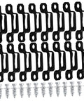Dead Simple 30 Piece Heavy Duty Metal Furniture Joint Snap Connectors For Sofa Cabinet Assembly No Sweat Tool Free Setup For Smooth Diy Wood Fix Projects - black connectors and screws set