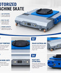 Heavy Duty 30 Ton Electric Machinery Skate Dolly With Remote Control Featuring 360 Degree Rotating Load Plate And High Power Low Noise Motors for industrial use.