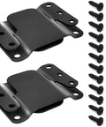 Heavy Duty Sectional Couch Connectors With Screws Universal Sofa Metal Brackets, set of two black metal connectors with screws.