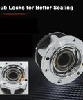 Straight Plug And Play Heavy Duty Mechanical Free Wheel Locking Hubs For Suzuki SJ413 SJ410 And X90 26 Spline Alloy Build 4381060A00 close-up view