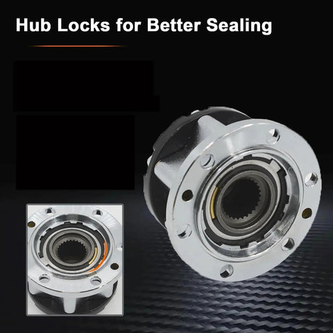Straight Plug And Play Heavy Duty Mechanical Free Wheel Locking Hubs For Suzuki SJ413 SJ410 And X90 26 Spline Alloy Build 4381060A00 close-up view