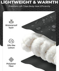 Cross-section showing waterproof layer, silk-like cotton, and polyester fiber of Lightweight 3lb Backpacking Sleeping Bag For Adults And Kids With Compression Sack, Compact Camping Gear For Hiking Travel And Outdoor Adventures, Three To Four Season Comfort From 55F To 60F With A 40F Limit.