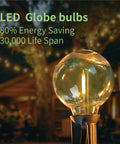 G40 LED Replacement Bulbs 1 Watt Shatterproof Globe Bulbs For Indoor Outdoor String Lights With E12 C7 Candelabra Base