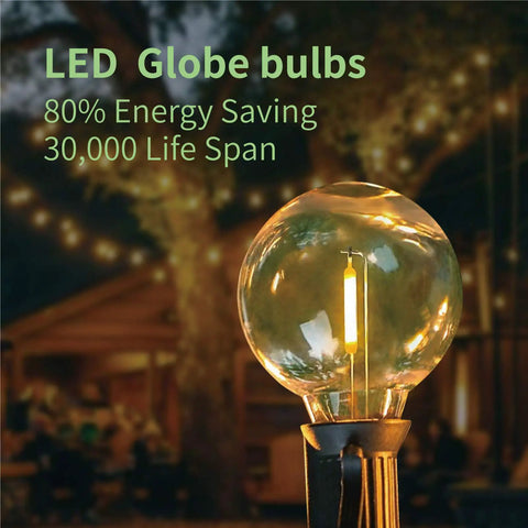 G40 LED Replacement Bulbs 1 Watt Shatterproof Globe Bulbs For Indoor Outdoor String Lights With E12 C7 Candelabra Base