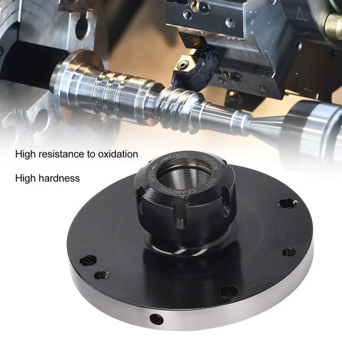 Collet Lathe Chuck ER32 D125 With 0.005 Accuracy, carbon steel, high hardness, 7-hole fixture for CNC milling and engraving