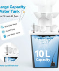 Large 10L water tank feature of Space Saving Vertical Hydroponic Garden Tower With 5000K Full Spectrum Grow Lights And Dual Timers