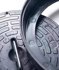Manhole Cover And Frame Made From PE Plastic With Handle, Heavy Duty Round Septic Tank Lid For Yard Driveway And Pavement