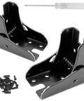 Skip The Hassle With These Heavy Duty Folding Table Leg Brackets In Black, Showcases A Smooth 90 Degree Hinge, Arrives Fully Loaded With Mounting Screws And Driver For Stress Free Diy Projects