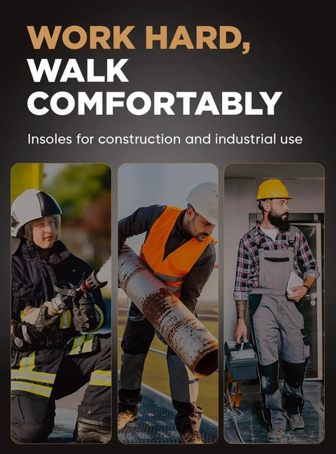 Tough As Nails All Day Comfort Puncture Resistant Work Insole With Steel Toe Inserts for construction and industrial use workers.
