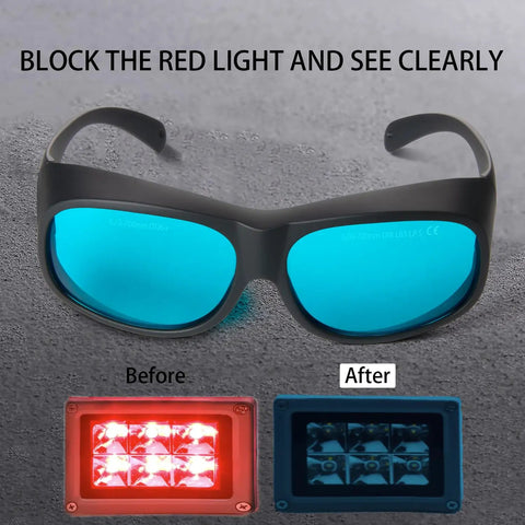 Premium Red Laser Blocking Safety Glasses For Kick Ass Eye Protection During 620 To 700Nm Red Light Therapy With OD6 Plus Optical Density