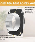 Airtight EVA foam seal on Dryer Vent Connector Kit DV180 with Aluminum Duct Hose for energy efficient venting.