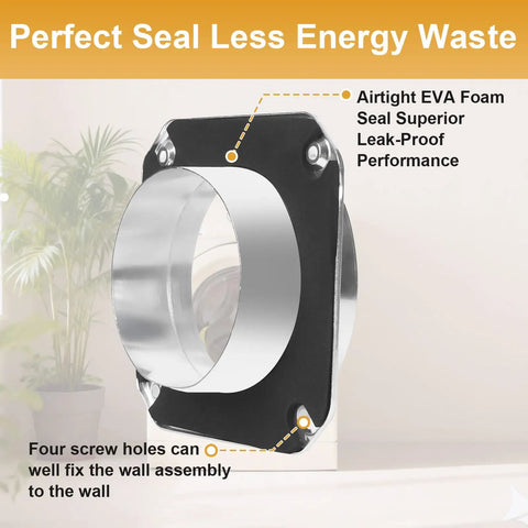 Airtight EVA foam seal on Dryer Vent Connector Kit DV180 with Aluminum Duct Hose for energy efficient venting.