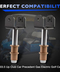 Front End King Pins Repair Kit for 2003.5 Up Precedent Gas and Electric Golf Carts with bushings, shown against cart background