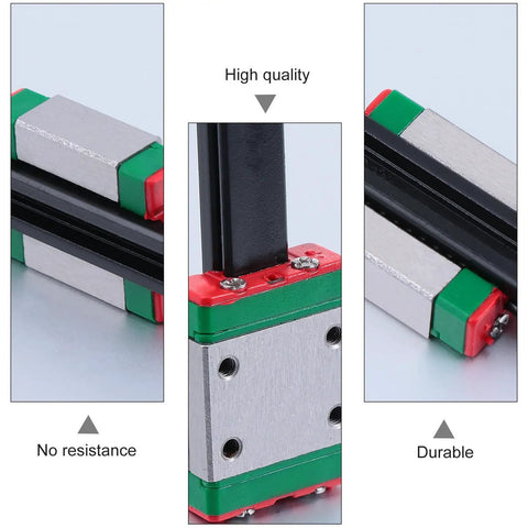 Slick Mini Linear Guide Rail Block Slider Made From Durable Alloy Steel showcasing high-quality components and smooth gliding action.