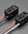 Infrared Break Beam Sensor Module With Premium Wire Header Ends, dual black modules with wires, detects motion up to 10 inches