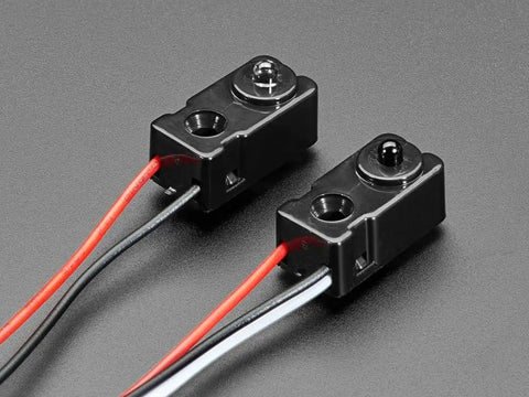 Infrared Break Beam Sensor Module With Premium Wire Header Ends, dual black modules with wires, detects motion up to 10 inches