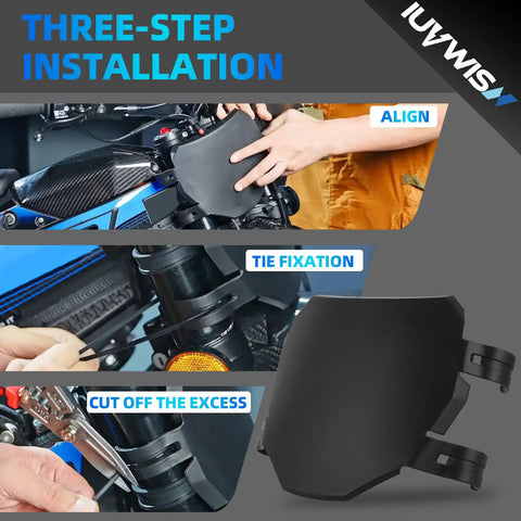 Electric Dirt Bike Number Plate Front License Plate For Surron Tutti Soleil MX Series And E Ride Pro Bikes Durable Molded Plate With Bolt On Fit For IN10 R002 R002S MX650 Talaria MX3 R MX4 MX5 XXX Mantis Ebox RTR And More, black, three-step install