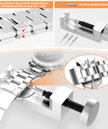 Deluxe 155 Piece Watch Repair Kit With Carrying Case Pro Grade Do It All Tools showing band link removal tool and instructions.