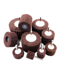 Red Non-Woven Flap Buffing Wheel 180 Grit, 6mm 1/4 Inch Shank, multiple sizes for versatile polishing on metal, wood, plastic