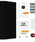 Heavy Duty Plug And Play Solar Powerhouse With 21Kwh LiFePO4 Battery And 16 Bifacial Panels, 10Kw inverter and connectors.