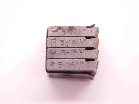 Pro Grade 7 Size Die Head Thread Chasers Set For Left Hand Threading LH Threads, Durable Machinist Tools For Precision Chasing, Great For DIY Or Shop Use, Includes Multiple Sizes For Quick Clean Accurate Threads. 5-16 LH chasers stacked