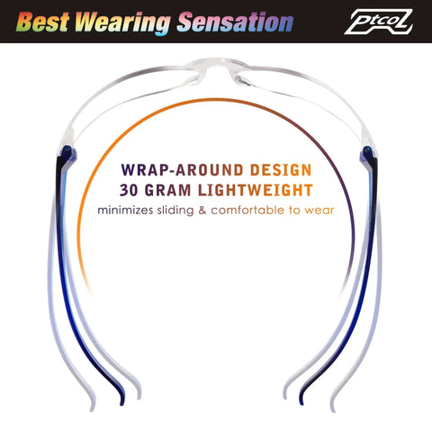 28 Pack Safety Glasses Bulk Set With 7 Color Frames Unisex Clear Anti Scratch Goggles lightweight wrap-around design