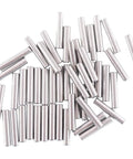 100 Pcs Stainless Steel Shelf Pins 3mm Dowel Rods Cylindrical Locating Pins For Wood Shelves And Fastening Elements With 4mm To 14mm Lengths Great For DIY Projects arranged in a pile