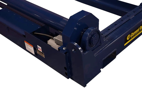Detailed view of Heavy Duty Electric Cable Reel Roller With Adjustable Speed And Automated Foot Remote Operation for 15 Ton Reels.