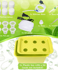 Indoor Hydroponics Grow Kit Self Watering System For Easy Home Garden DIY Plant Box with pump and accessories displayed