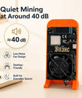 Compact Bitcoin Miner With Open Source SHA256 BM1370 ASIC 1.2TH/s Default And 1.4TH/s High Power for quiet 40 dB home use