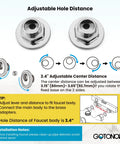 Adjustable connections for Vintage Style Dope Bathtub Filler Wall Mount Clawfoot Faucet With Handheld Shower Kit