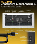 Pop Up Power Strip With PD 30W USB Ports For Table Conference Room And Countertop Use, Recessed Grommet Outlet Hub with 2 AC Outlets