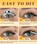 580 Piece Lash Clusters Kit For Natural DIY Eyelash Extensions Includes application steps: curve, bond, wear, seal instructions