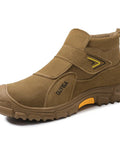 Welding Work Boots For Men With Steel Toe Slip On Safety Boots For Welders And Construction Rugged High Top Boots With All Day Comfort