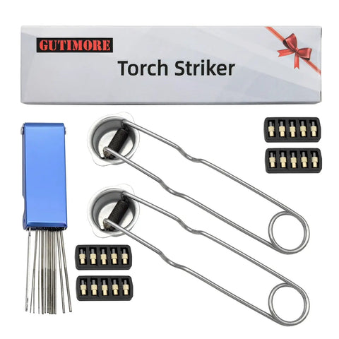 Spark Lighter For Torch 2 Pack With 20 Extra Flint Replacements Ideal For Welding, Brazing And Soldering Durable Flint Striker Lighter Built For Pro Use